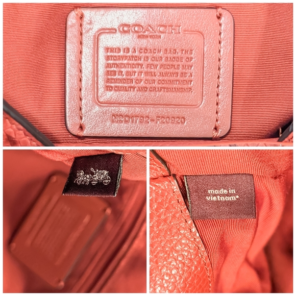 COACH Leather Lexy Shoulder Bag F20920 Terra Cotta - Picture 9 of 12